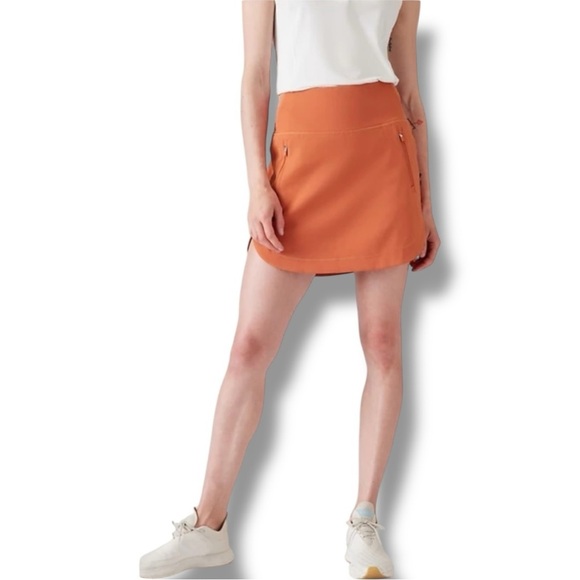 ATHLETA FAIRWAY HIGH RISE 16” GOLF SKORT - 2X Sunbaked Clay - Picture 1 of 10